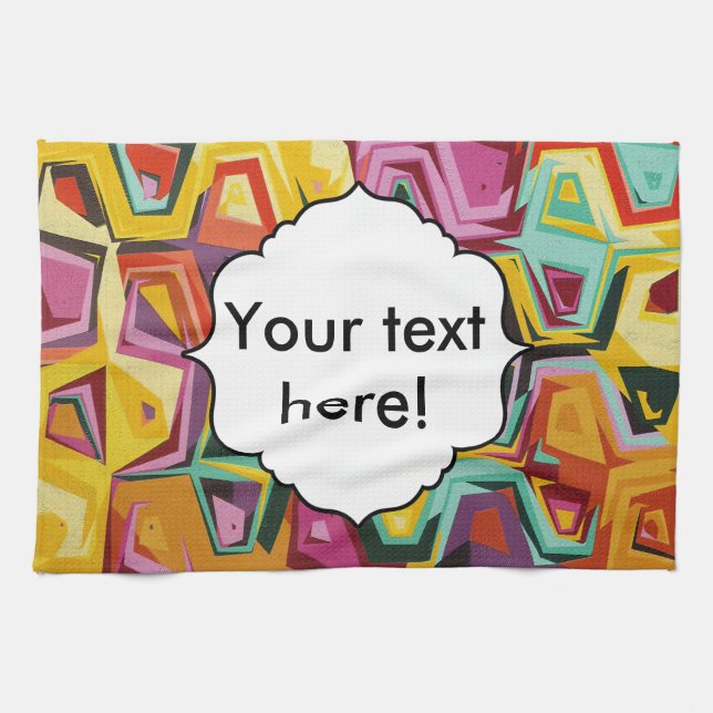 Colourful holes texture kitchen towel (Horizontal)