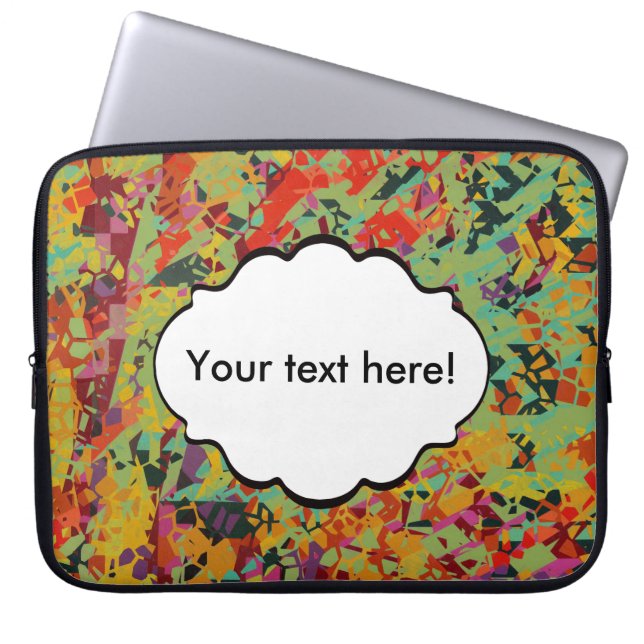Colourful holes texture laptop sleeve (Front)