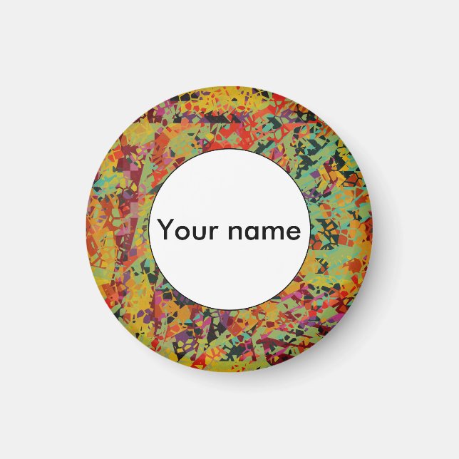 Colourful holes texture magnet (Front)
