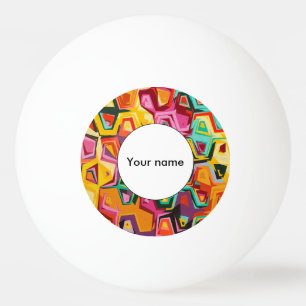 Colourful holes texture ping pong ball