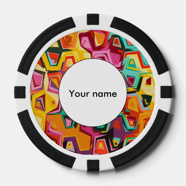 Colourful holes texture poker chips (Front)