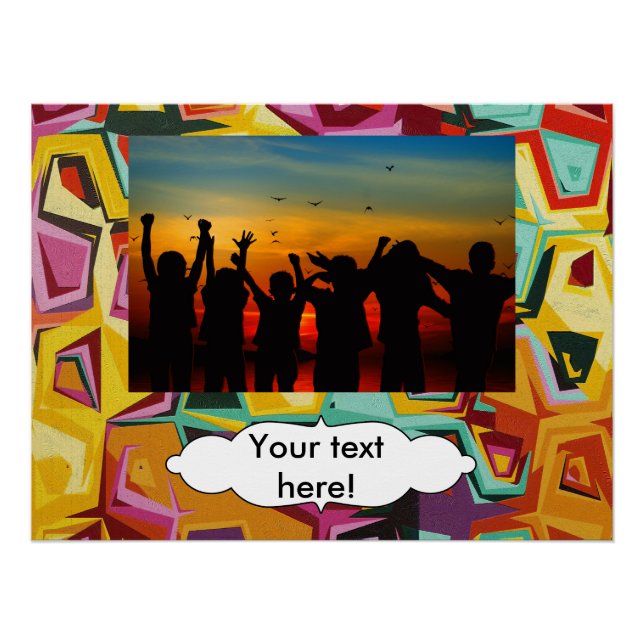 Colourful holes texture poster (Front)