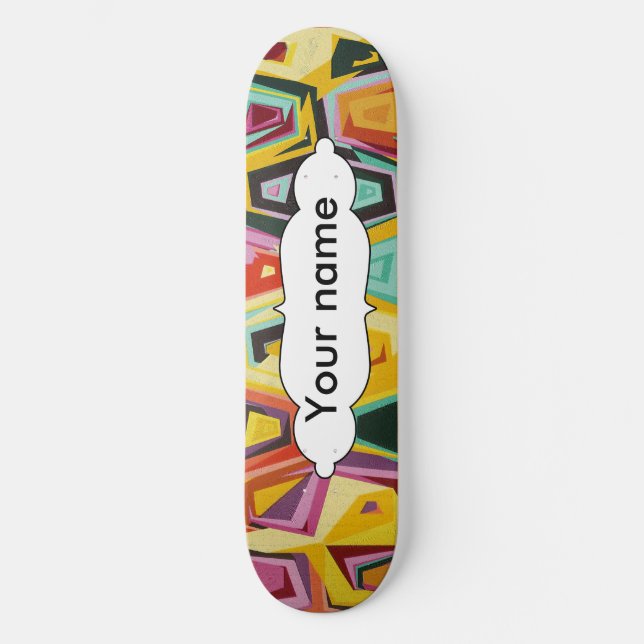 Colourful holes texture skateboard (Front)