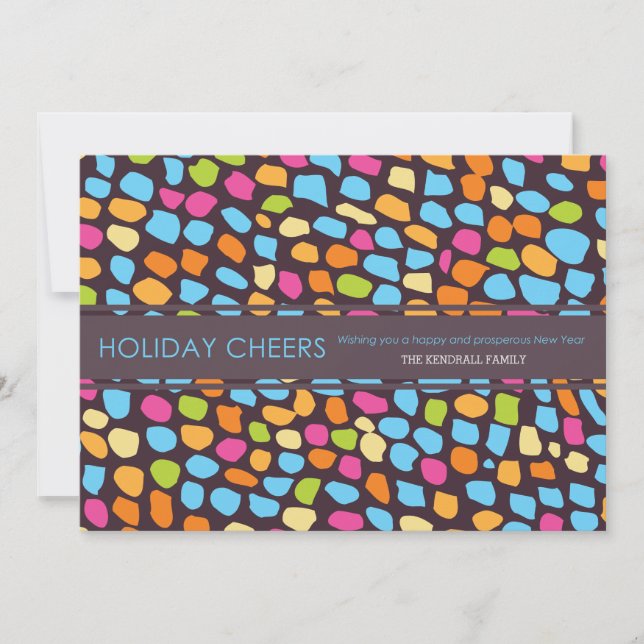 colourful holiday cheers card (Front)