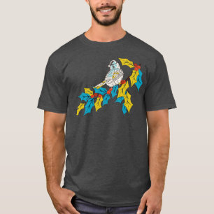 Colourful Holly Bird Design T-Shirt