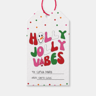 Colourful Holly Jolly Christmas  Gift Tags