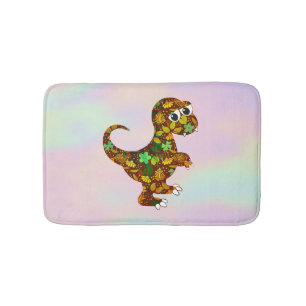 Colourful Hologram And Dinosaur Bath Mat