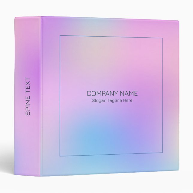 Colourful holographic background 3 ring binder (Front/Spine)