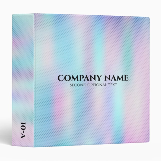 Colourful holographic background binder (Front/Spine)