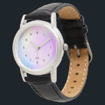 Colourful holographic background clock watch<br><div class="desc">Image of a colourful holographic background.</div>