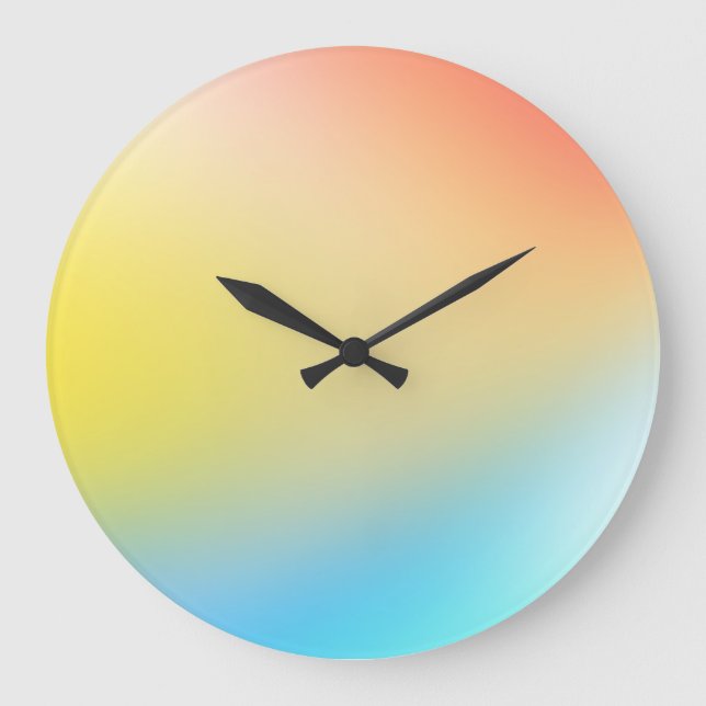 Colourful Holographic Round Wall Clock (Front)