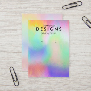 Colourful Holographic Trendy Earring Display Card