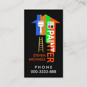 Colourful Home Painter Signage Business Card