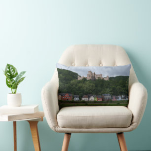 Colourful Homes Below Stolzenfels Castle Lumbar Pillow