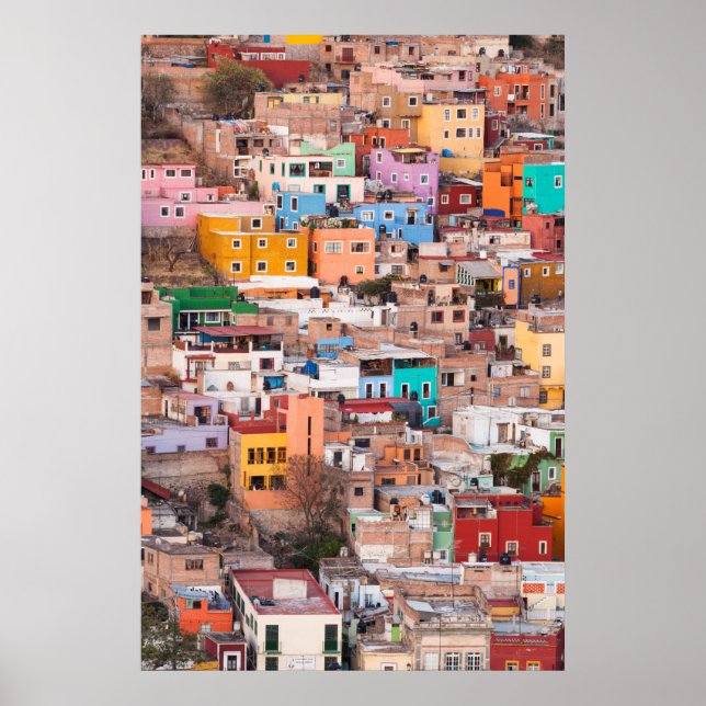 Colourful Homes on the Hill Poster (Front)