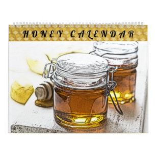Colourful Honey Modern Art Prints Kitchen & Shop Calendar