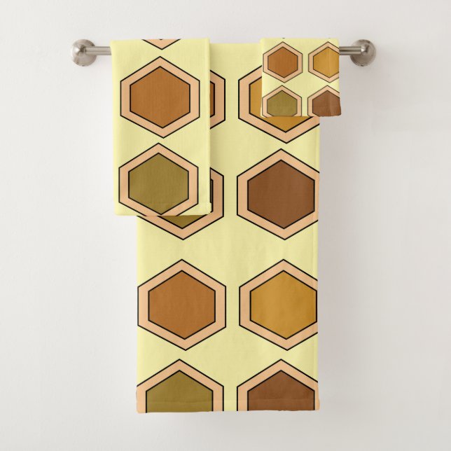Colourful Honeycomb  Bath Towel Set (Insitu)