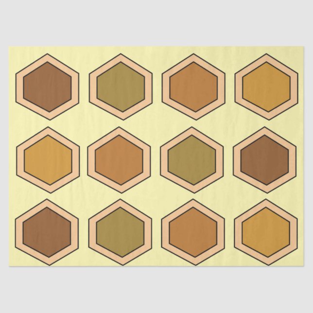 Colourful Honeycomb Birthday  Tissue Paper (Front)