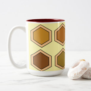 Colourful Honeycomb Two-Tone Coffee Mug