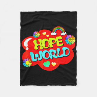 Colourful Hope World  Fleece Blanket