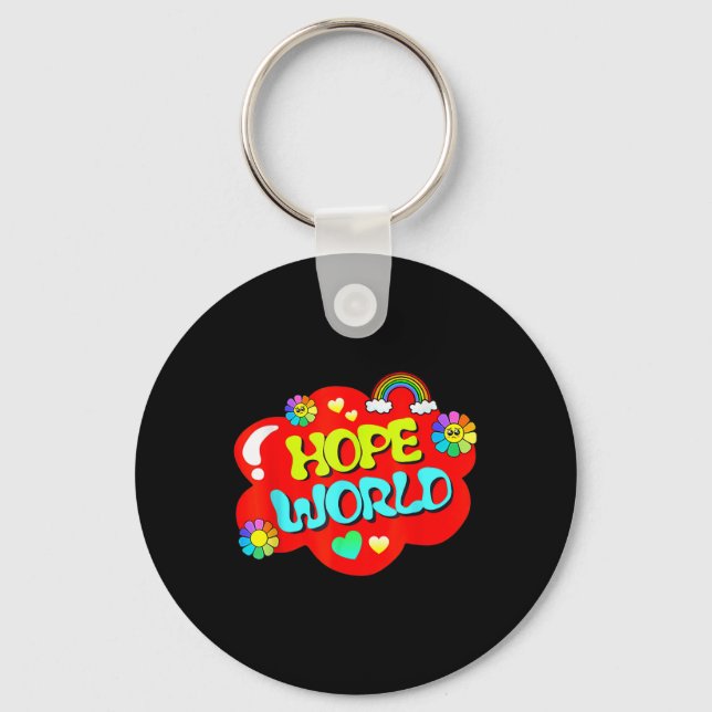 Colourful Hope World  Keychain (Front)