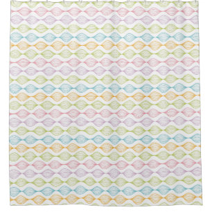 Colourful horizontal ogee pattern