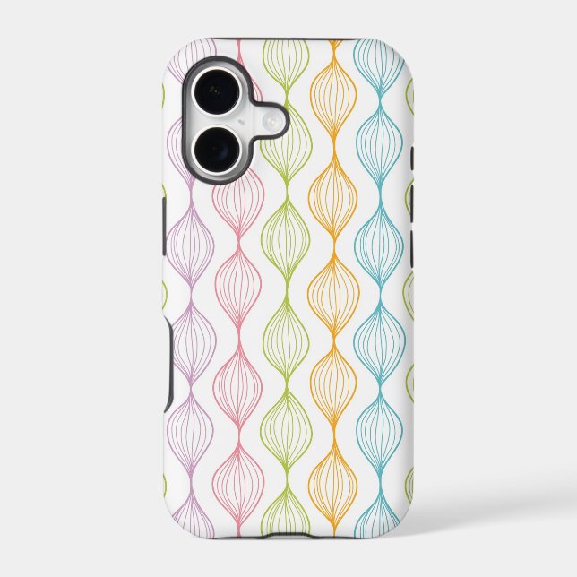 Colourful horizontal ogee pattern (Back)