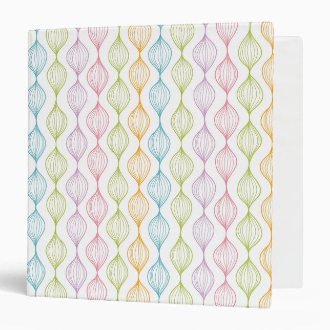 Colourful horizontal ogee pattern binder (Front/Inside)
