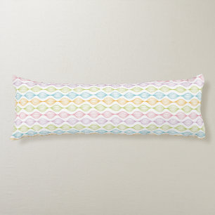 Colourful horizontal ogee pattern body pillow