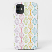 Colourful horizontal ogee pattern