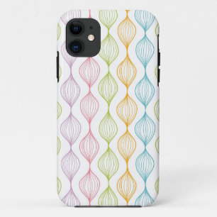 Colourful horizontal ogee pattern iPhone 11 case