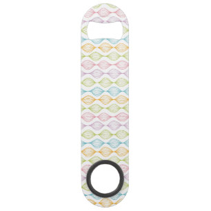 Colourful horizontal ogee pattern speed bottle opener