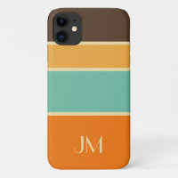 Colourful horizontal retro style lines