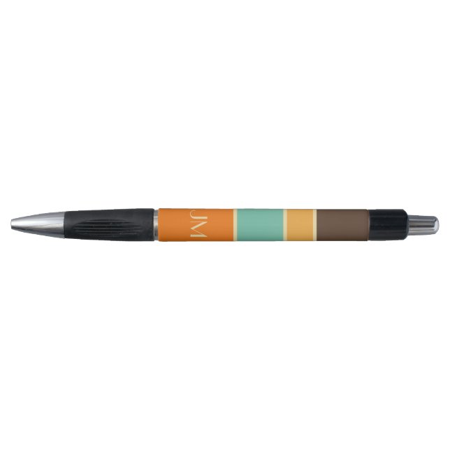 Colourful horizontal retro style lines pen (Front)