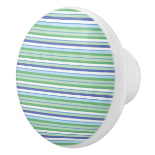 Colourful horizontal stripes ceramic knob
