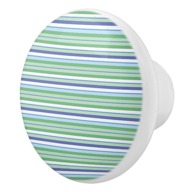 Colourful horizontal stripes ceramic knob (Right)