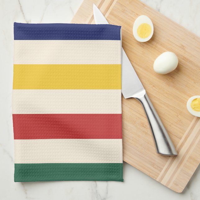 Colourful Horizontal Stripes Kitchen Towel (Quarter Fold)