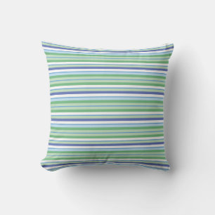 Colourful horizontal stripes throw pillow