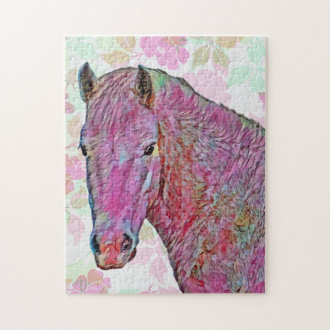 Colourful Horse Art Pattern Puzzle (Vertical)
