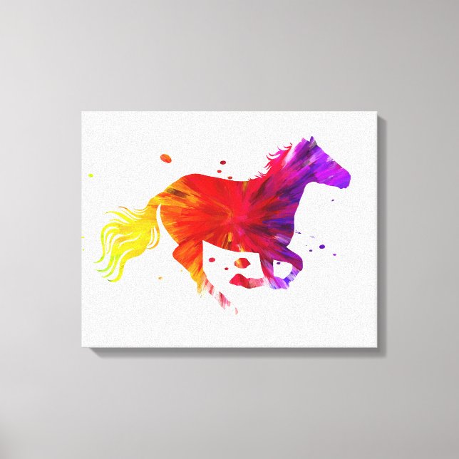Colourful Horse Canvas Print (Front)