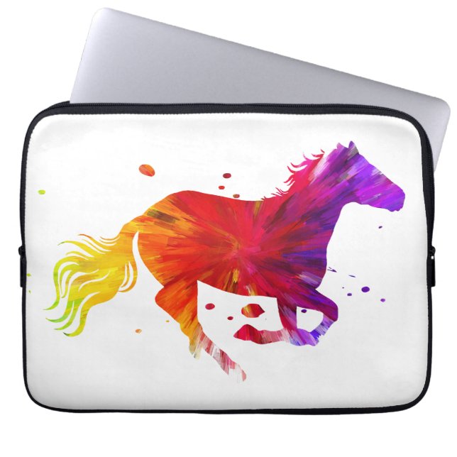 Colourful Horse Laptop Sleeve (Front)