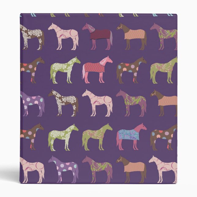 Colourful Horse Pattern Binder (Front)