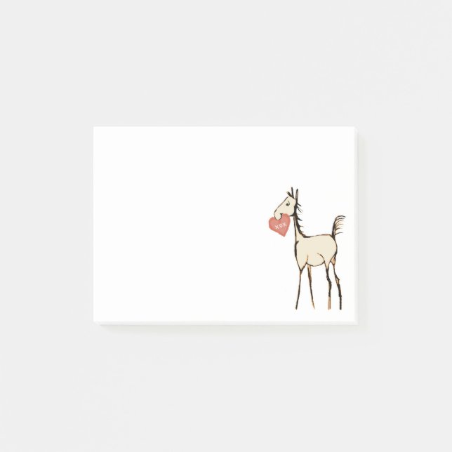 Colourful Horse Pattern Post-it Notes (Front)