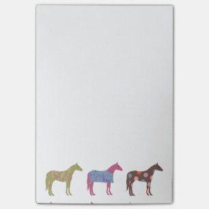Colourful Horse Pattern Post-it Notes