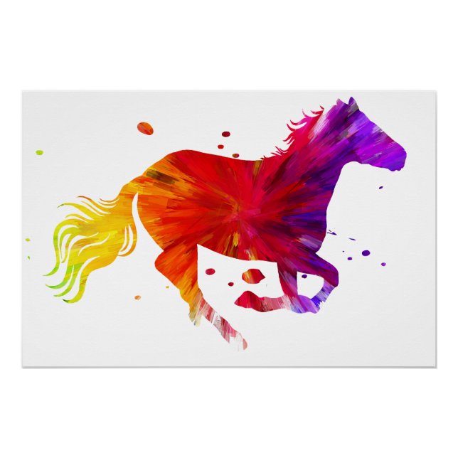 Colourful Horse Poster (Front)