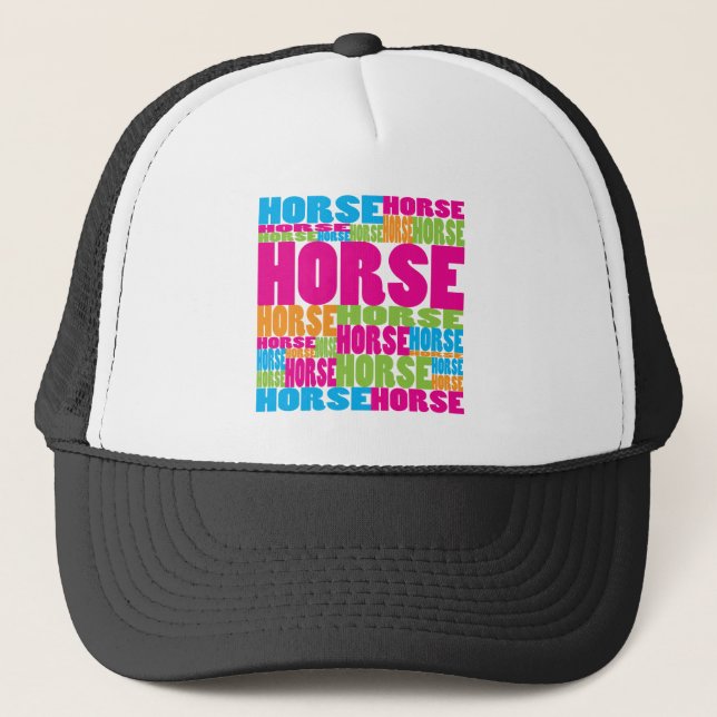 Colourful Horse Trucker Hat (Front)