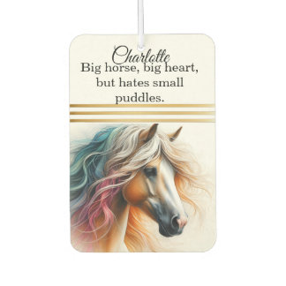 Colourful horse with flowing mane air freshener