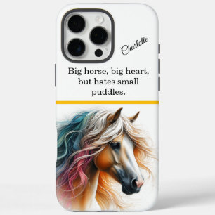 Colourful horse with flowing mane iPhone 16 pro max case