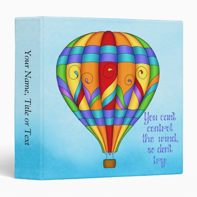 Colourful Hot Air Balloon Binder (Front/Spine)