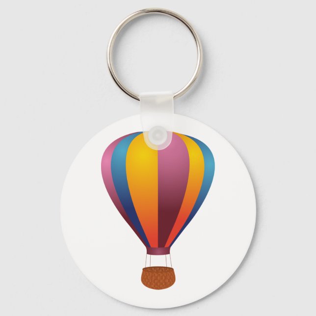 Colourful Hot Air Balloon Keychain (Front)